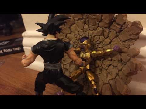 Dragon Ball Z stop motion: Evil Goku vs Golden Frieza (stop motion battle)