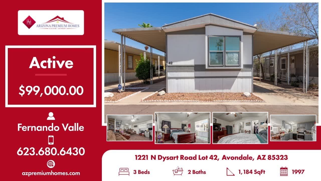 Active in 1221 N Dysart Road Lot 42, Avondale, AZ 85323 Contact me for a showing!