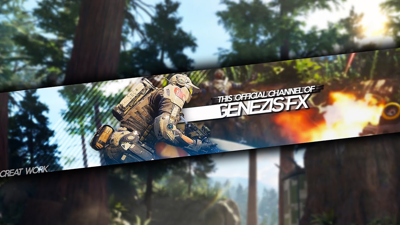 Call of Duty Youtube Banner TEMPLATE PSD YouTube