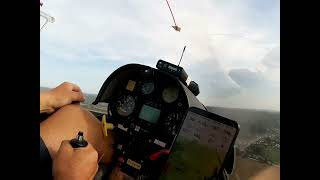 Landing on paved runway, LS4