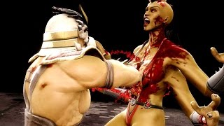 Mortal Kombat 9 - Shao Kahn Double Down Fatality on all Characters 4K 60FPS Fatalities Mods Ultra HD