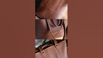 Making a Leather Tote Bag - #leather #sewing #leathercraft #leathercrafttutorials