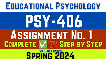Psy406 Assignment 1 Solution Spring 2024