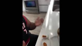 Fat Guy Getting Angry Over A Prank