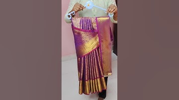 Saree pre-Pleating and folding/ Hanger Foldings 🥻✅#trending #saree #tutorial #viralshorts#viralvideo