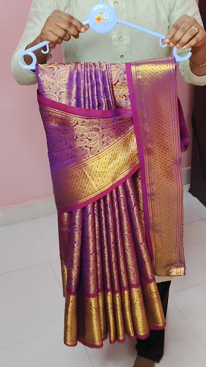 Saree pre-Pleating and folding/ Hanger Foldings 🥻✅#trending #saree #tutorial #viralshorts#viralvideo