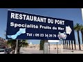 Restaurant du port, spécialité fruits de mer, El Jadida.