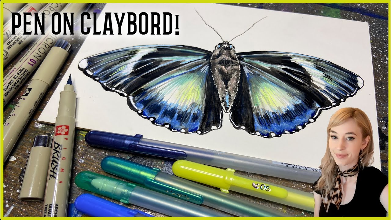 Microns & Gellyrolls on Claybord! (WatercolorLike Illustration) YouTube