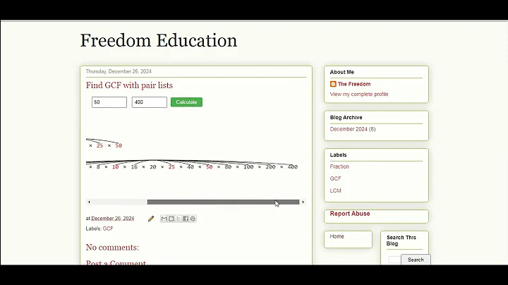 Find Greatest Common Factor (GCF) with pair lists