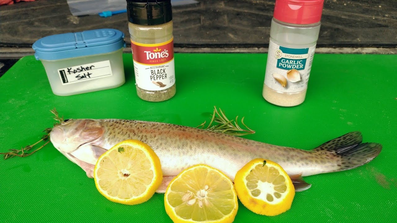 RAINBOW TROUT Catch, Clean and Cook Over a OPEN FIRE!! YouTube