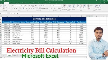 Electricity bill calculation in Microsoft Excel !! Electricity formula in excel |