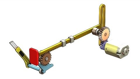 SolidWorks M Tutorial # 273: cut & push/pull mechanism (rack - pinion mate)