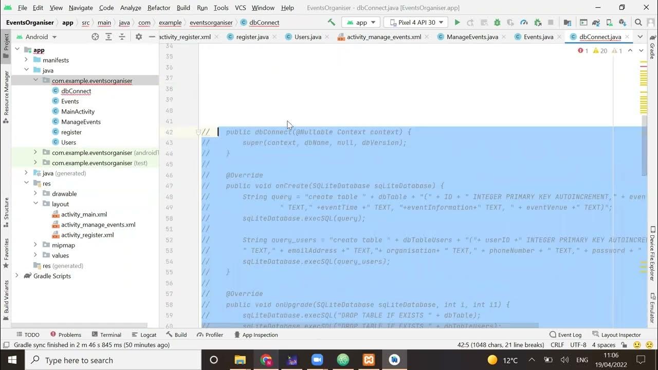 Java Events Organiser Part 1 Register a User - YouTube