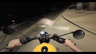 4K Motorcycle Royal Enfield Meteor Night Ride | Arizona