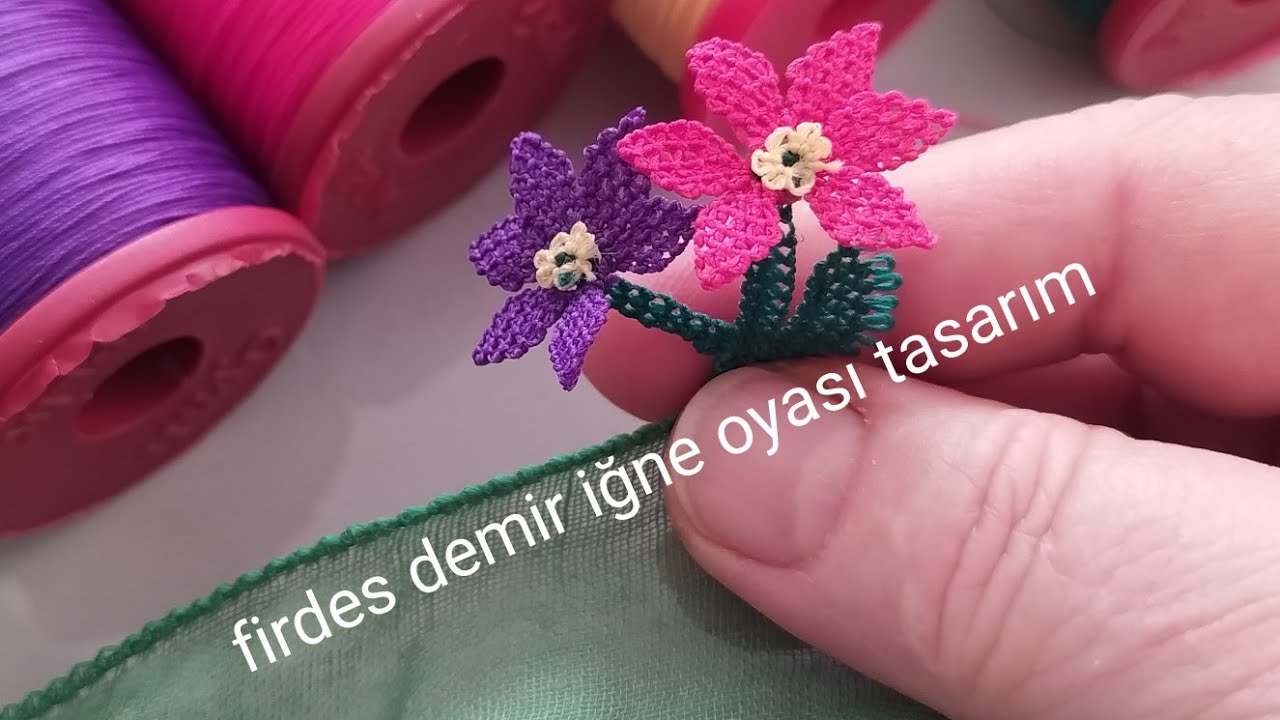 598- hem boyutlu hem de düz kullanabileceğiniz  farklı bir iğne oyası modeli anlatımlı yapılışı