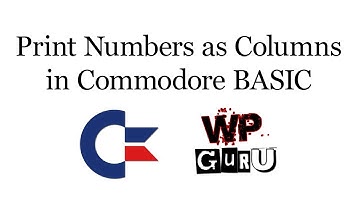 Printing Numbers as Columns in Commodore BASIC