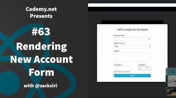 React: Rendering the New Account Form - [063]