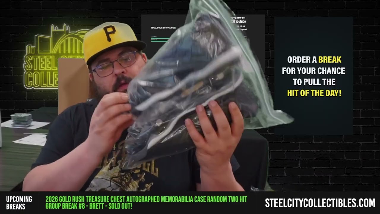 2026 Gold Rush Treasure Chest Autographed Memorabilia Case Random Two Hit Group Break #8 - Brett