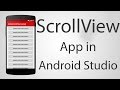 How to Use ScrollView in Android App - Android Studio 2.2.2 Tutorial