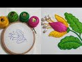 Hand Embroidery New Idea Trick Abstract Flower Tutorial 3D Rose