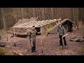 Building a Carving Shack | Off Grid Woodland Workshop at The Bushcraft Camp