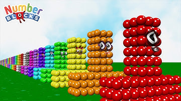 Counting Numberblocks on a Colourful Magnetic Ball Level 2 | Learn Numbers 1 to 100 for Kids
