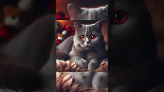 Grey Cat With Red Eyes |#Shorts #Viralshorts #Cat #Cute #Cutecat