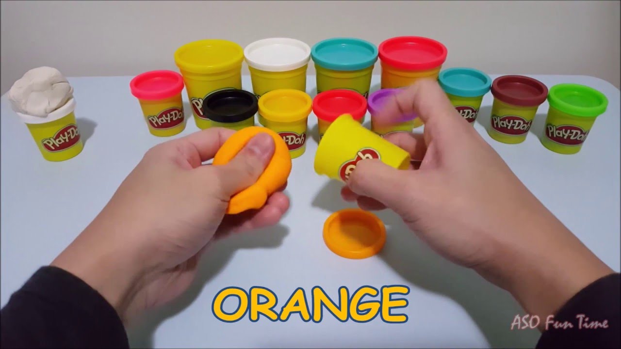 Learn Colours with Playdoh 2 - White, Orange, Pink, Black, Yellow