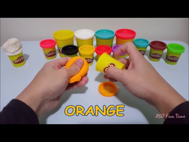 Learn Colours with Playdoh 2 - White, Orange, Pink, Black, Yellow, Red,  Purple, Blue, Brown, Green 