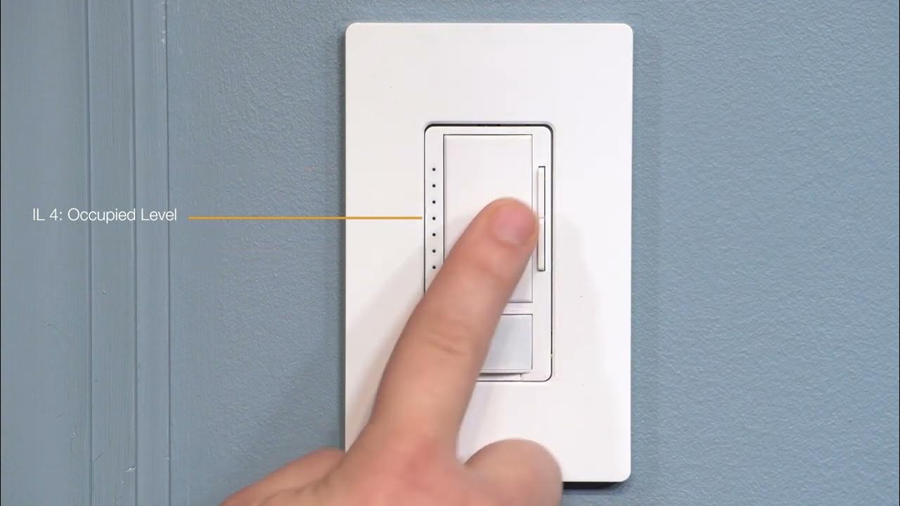 Lutron Maestro Sensor LED+ Dimmer: Setting the Occupancy Level - YouTube