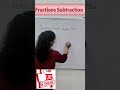 How To Subtract Fractions In Easiest Method #fractions #maths #viral #viralvideo #fractionfun
