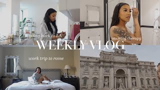 going back to LA, starting therapy & a work trip to rome ✈️ | weekly vlog #2