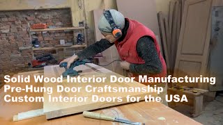 Solid Wood Interior Door Manufacturing Pre Hung Door Craftsmanship Custom Interior Doors for the USA