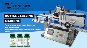 ZONESUN Small Automatic Labeling Machine Use for Round Bottle Milk Water