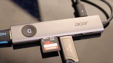 Acer USB C Hub, 7 in 1 USB C to HDMI Adapter, 4K@60Hz HDMI, 2 USB 3.1 and Type-C Data Port, 100W PD