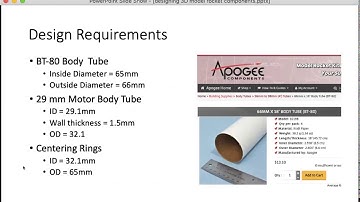 Designing 3D Parts for Model Rockets