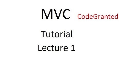 MVC (C#) Web Application Tutorial with SQL Server Lecture 1