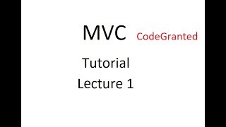 MVC (C#) Web Application Tutorial with SQL Server Lecture 1