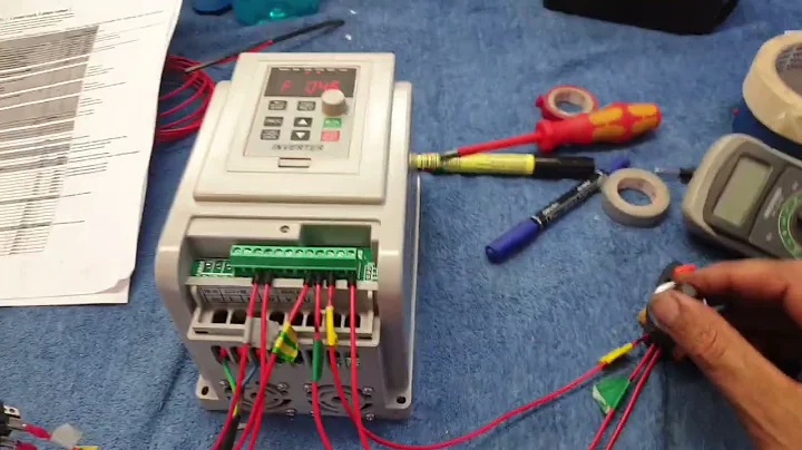 How to wire a AT-1 Vfd for external potentiometer and external forward/reverse/stop
