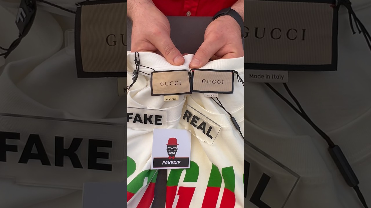 Fake vs Real Gucci T shirt