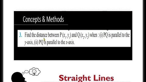 Find the distance between P (x1,y1)and Q (x2,y2) when,i) PQ is parallel to the y-axis, ii)PQ is...