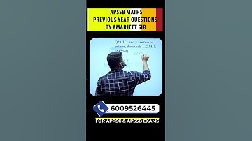 APSSB MATHS PREVIOUS YEAR QUESTIONS by Amarjeet Sir #apssb #apssbmaths #APSSBExam