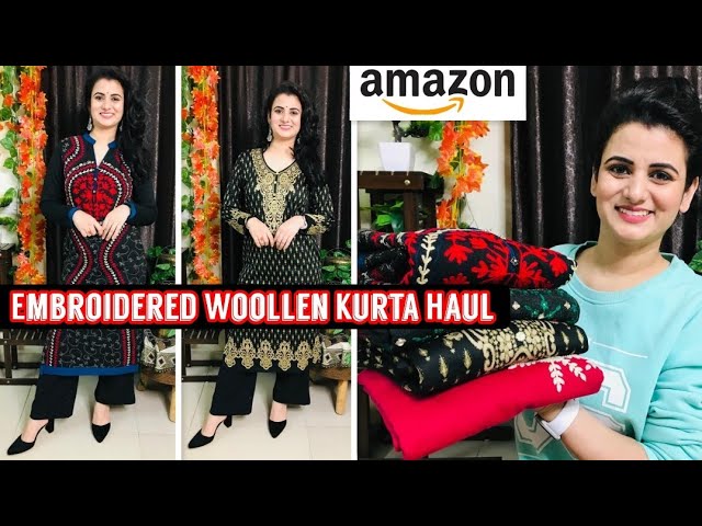 Buy BLUSHH Collection Women's Woolen Kurti at Amazon.in