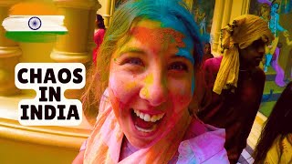 Foreigners Playing Holi with Locals in Vrindavan, India🇮🇳 Holi 2024