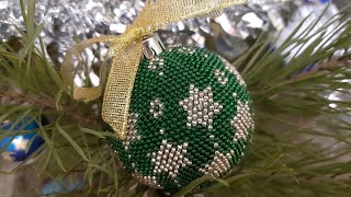 Елочные шары из бисера идеи для вязания и вдохновения Christmas Ornaments Beaded Balls Crochet Ideas