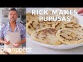 Rick Makes Pupusas (Fried Corn Fritters) | From the Test Kitchen | Bon Appétit