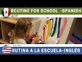 063: Aprende inglés para bebés y niños.FRASES PARA LA ESCUELA - Rutina Bilingüe en inglés y español-