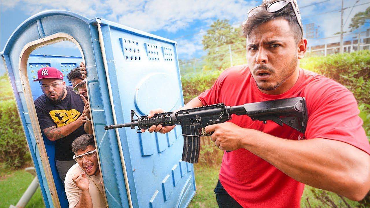 ESCONDE ESCONDE COM AIRSOFT COM MEUS AMIGOS