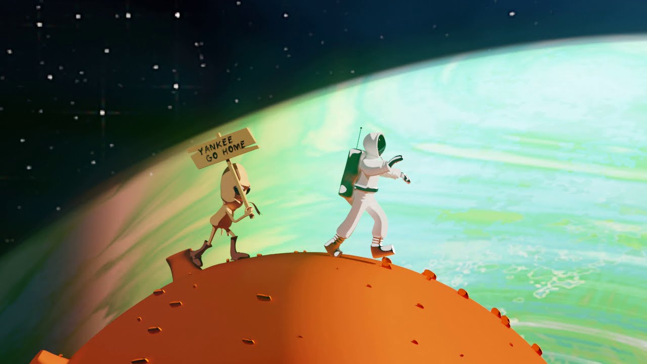 Человек на Марсе - Man on Mars (Blender, Cycles)