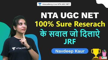 100 percent sure MCQs for Research | Navdeep Kaur | NTA UGC NET | Unacademy Live